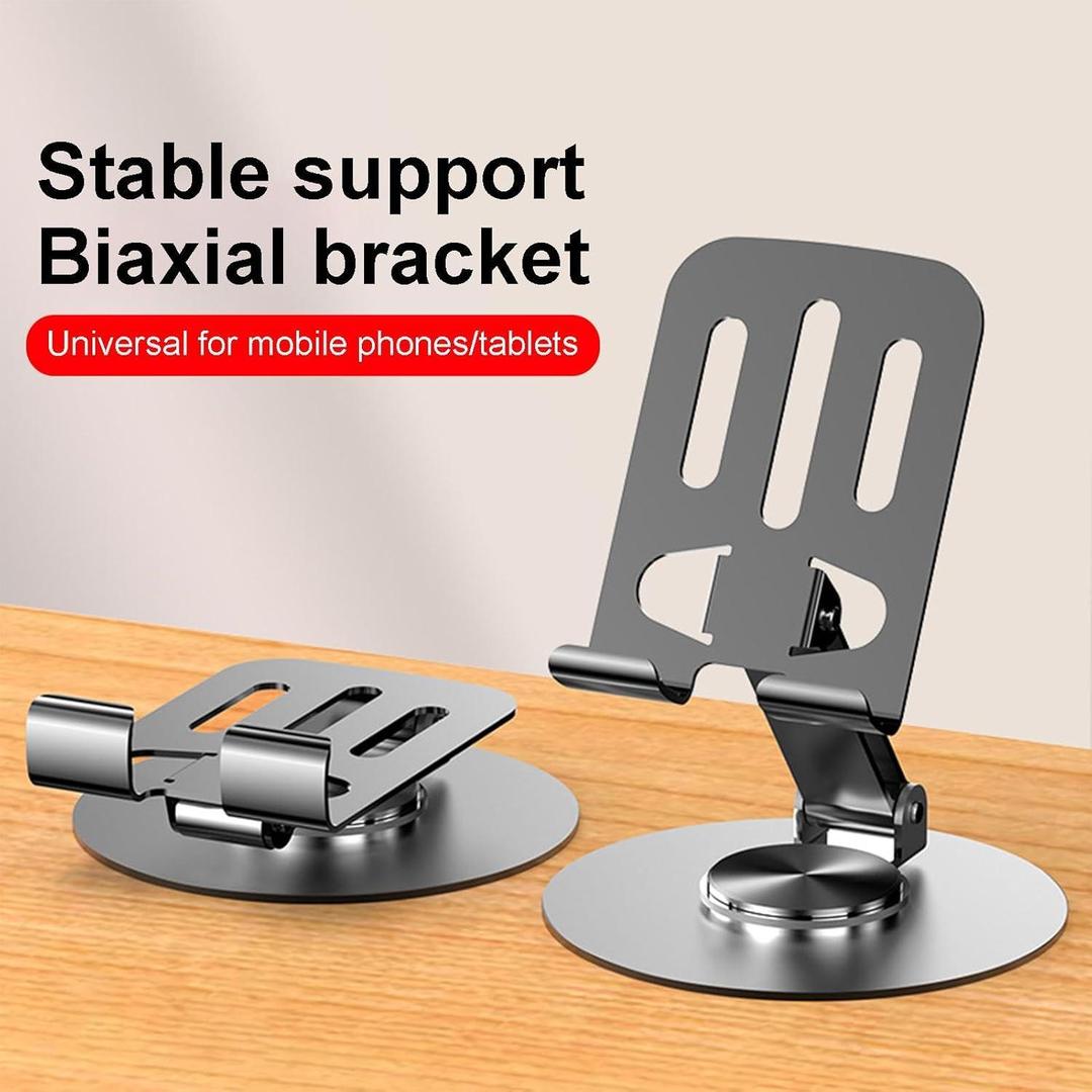 ZY034 Adjustable Desktop Mobile Phone Holder | Premium ABS Metal Biaxial Bracket Stand