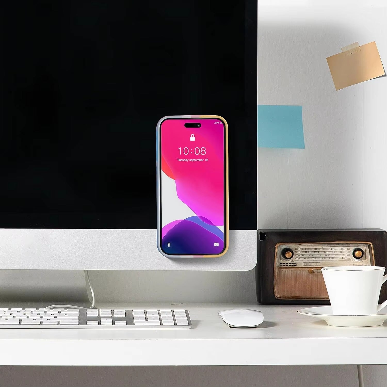 Mobile Bubble Grip Silicone Suction Both Side Bubble Grip Cup Phone Strong Grip Holder Hands Free Mounting Accessory Smartphone Attachment (Random Color)