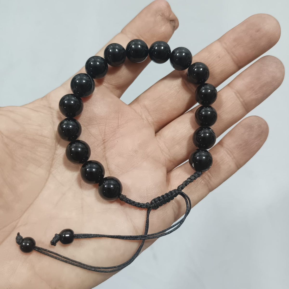 Natural Black Aqeeq Stone Bracelet -