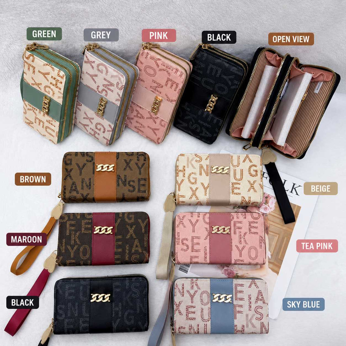 Super Stylish Ladies Double-Zip Wallet