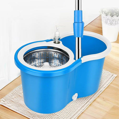 360 Degree Rotating Spin Mop with Stainless Steel Bucket